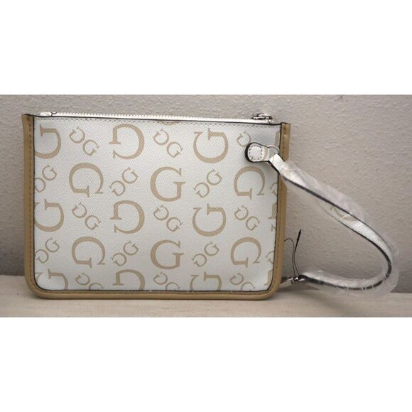 Guess HH948125 Women's Large White Delphine Logo Tote Bag w/Large Pouch - Picture 14 of 16